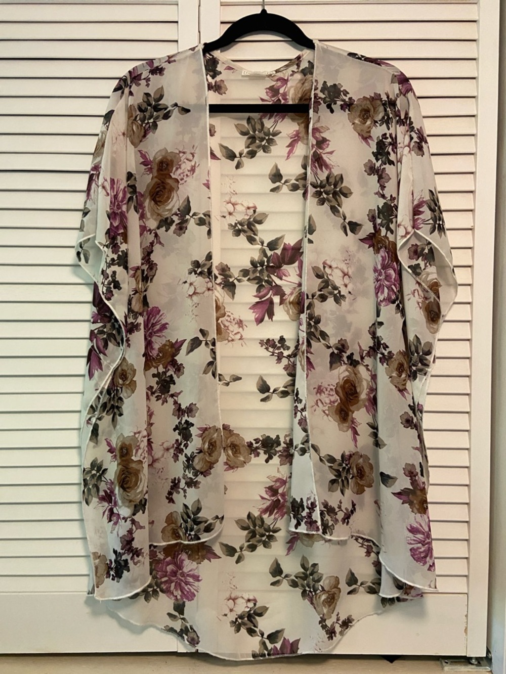 Emory Park Floral Open Front Kimono Woman’s OS